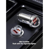 78W Usb C Car Charger Fast Charging,Advanced Ultra-Safe Zinc Alloy Material,Cigarette Lighter Adapter,Pd&Qc3.0 Super Fast Type C Car Charger (Pull Ring Style, No Charging Cable)