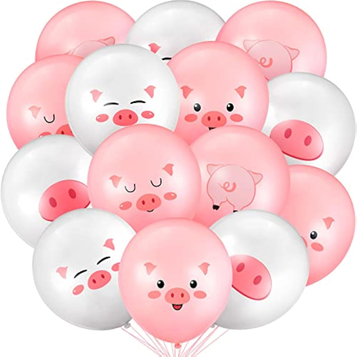 Pig Balloons 50pcs: Pink Farm Birthday Party Decorations