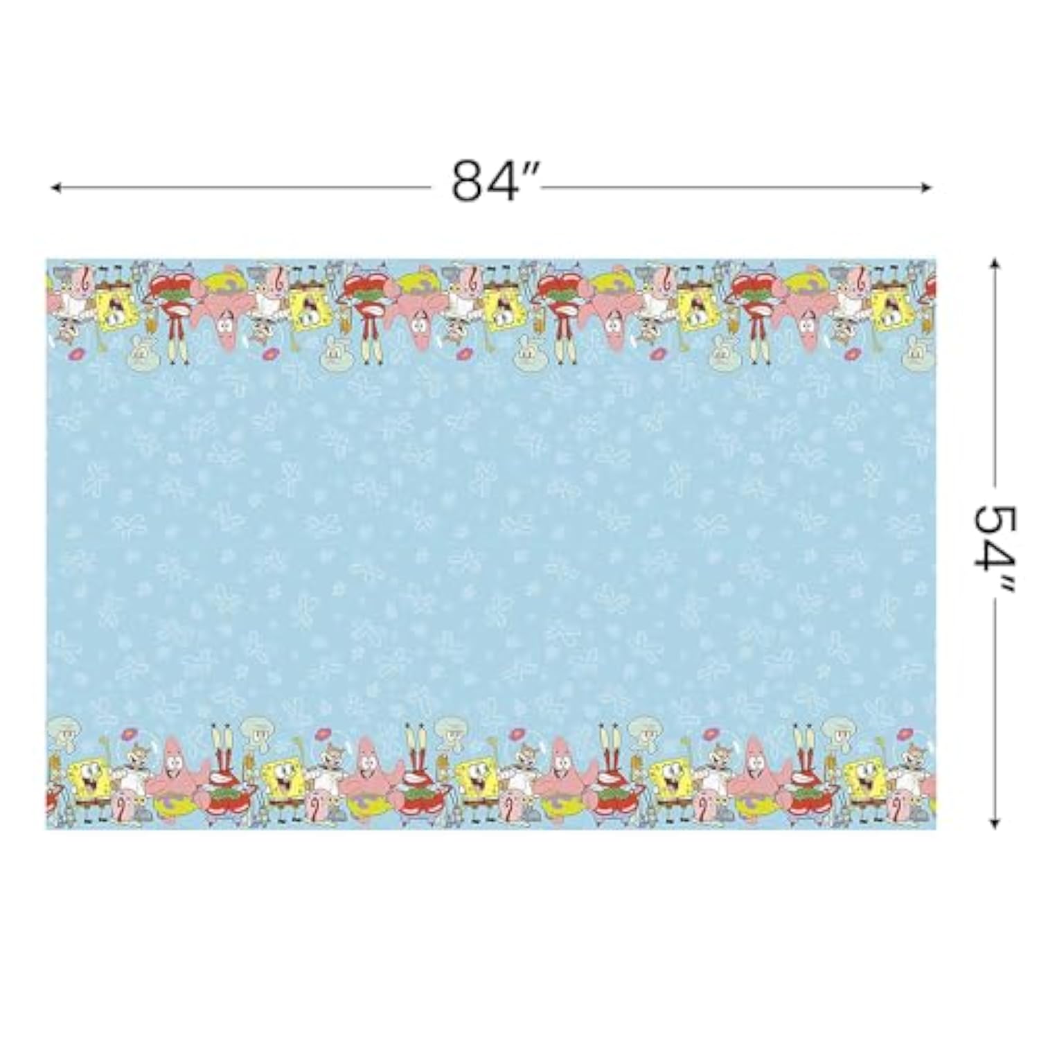 Unique Spongebob Squarepants Plastic Table Cover - 54" x 84" (1 Pc) - Rectangular Tablecloth - Perfect for Kids Birthdays & Parties