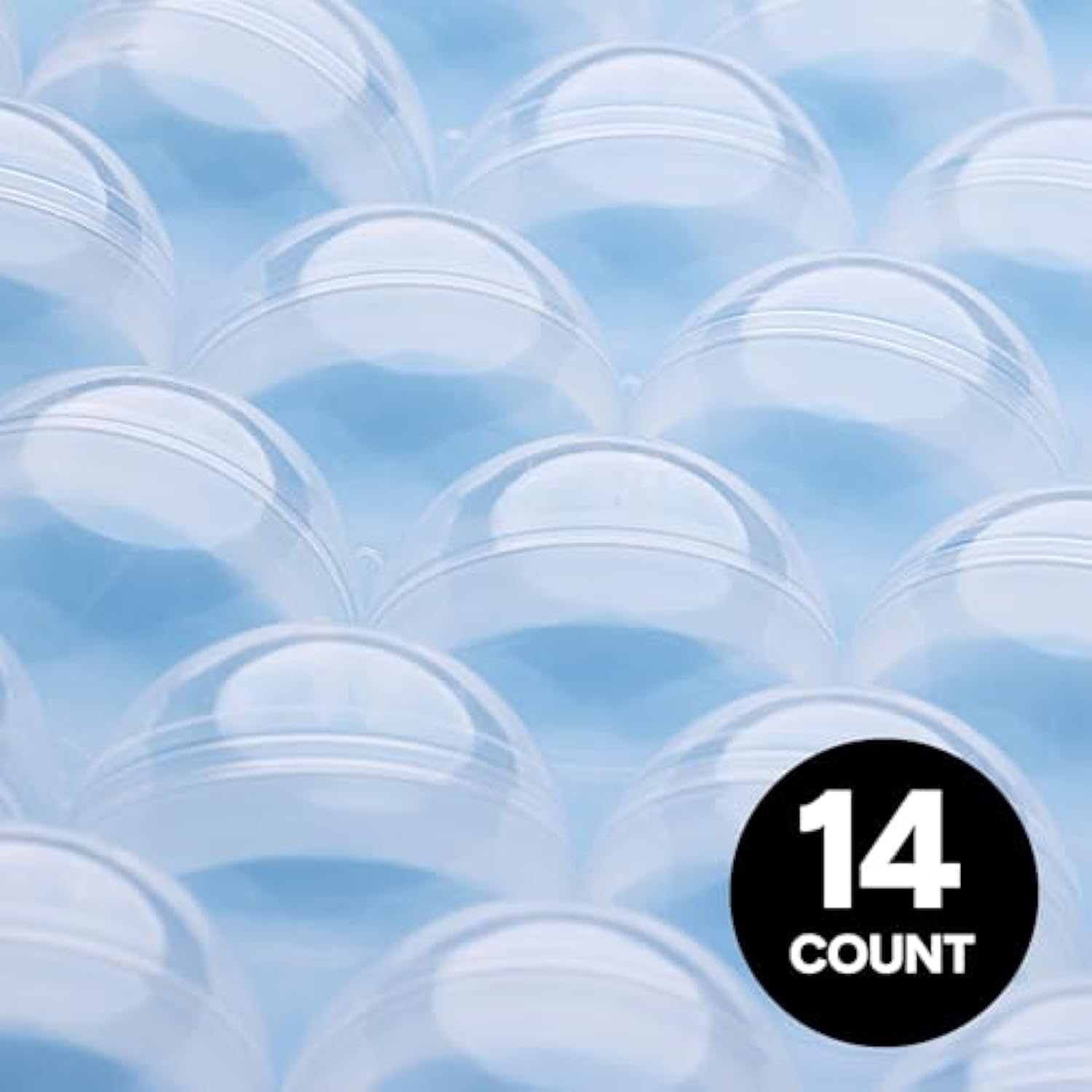 Vending Machine Capsules - 3" Empty Plastic Capsules - 14 Pcs Toy Capsule - Translucent Round Large Easter Eggs - Bath Bombs Molds - Party Favors Pinata Stuffers Diy Craft Supplies