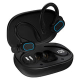 Wireless Earbuds 28H Battery LED Display Open Ear Clip Headphones,Bluetooth 5.4 Wireless Sports Earbuds IPX5 Sweatproof Low Latency Gaming Headset