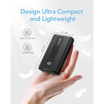 Power Bank,20000Mah Portable Charger Fast Charging, Compact Travel Essentail,4 Outputs 3 Inputs Battery Pack Usb C For Iphone Series,Samsung,Android-Black