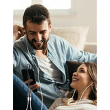 Headphone Splitter - 3.5Mm Male Trs To Dual 3.5Mm Female Adapter Nylon-Braided Stereo Y Aux Cable Splitter For Iphone, Samsung, Tablets, Laptop, Playstation And More [Black]