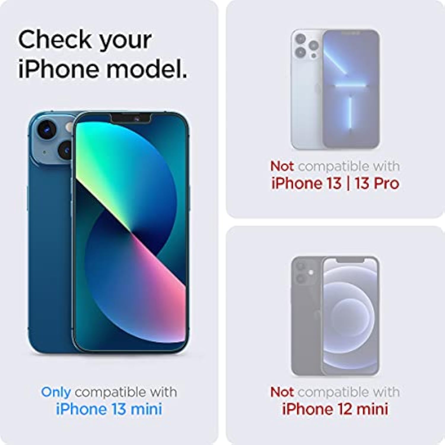 Spigen Tempered Glass Screen Protector [GlasTR EZ FIT - Privacy] Designed for iPhone 13 Mini - 2 Pack