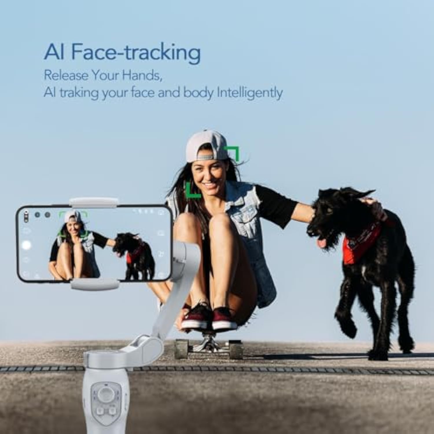 Gimbal Stabilizer For Smartphone,3-Axis Phone Gimbal For Android & Iphone 14 Pro Max,Phone Stabilizer For Video Recording With Face/Object Tracking,Vlogging Kit,Portable- Isleeky L7C Pro…