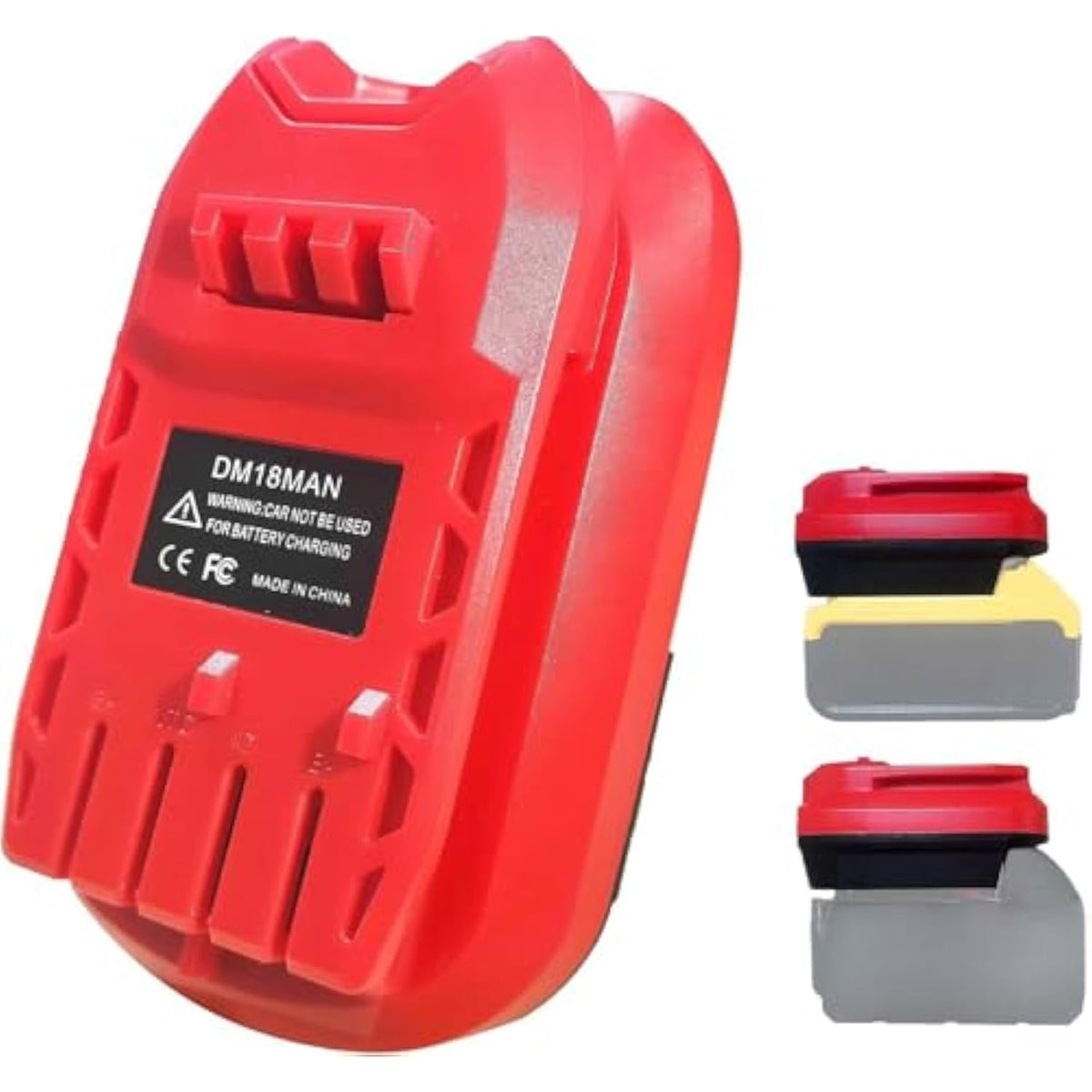 DM18MAN Battery Adapter for Craftsman 20V, Converts Dewalt 20V & Milwaukee 18V