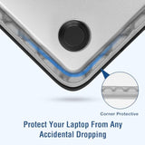 MOSISO 360 Protective Laptop Case 13.3 inch, 13-14 inch Laptop Sleeve Compatible with MacBook Air 13.6/Pro 13/Pro 14, HP Dell ASUS Lenovo, Shockproof Vertical Bag with Front Pocket&Small Case, Black