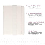[U] By Uag Mouve Laptop/Tablet Sleeve For 13" Devices, Compatible With Macbook Air 13" M4 2025, Ipad Air 13" M3 2025, Ipad Pro 13" M4 2025, Padded Protective Carrying Case Snug Tailor Fit, Marshmallow