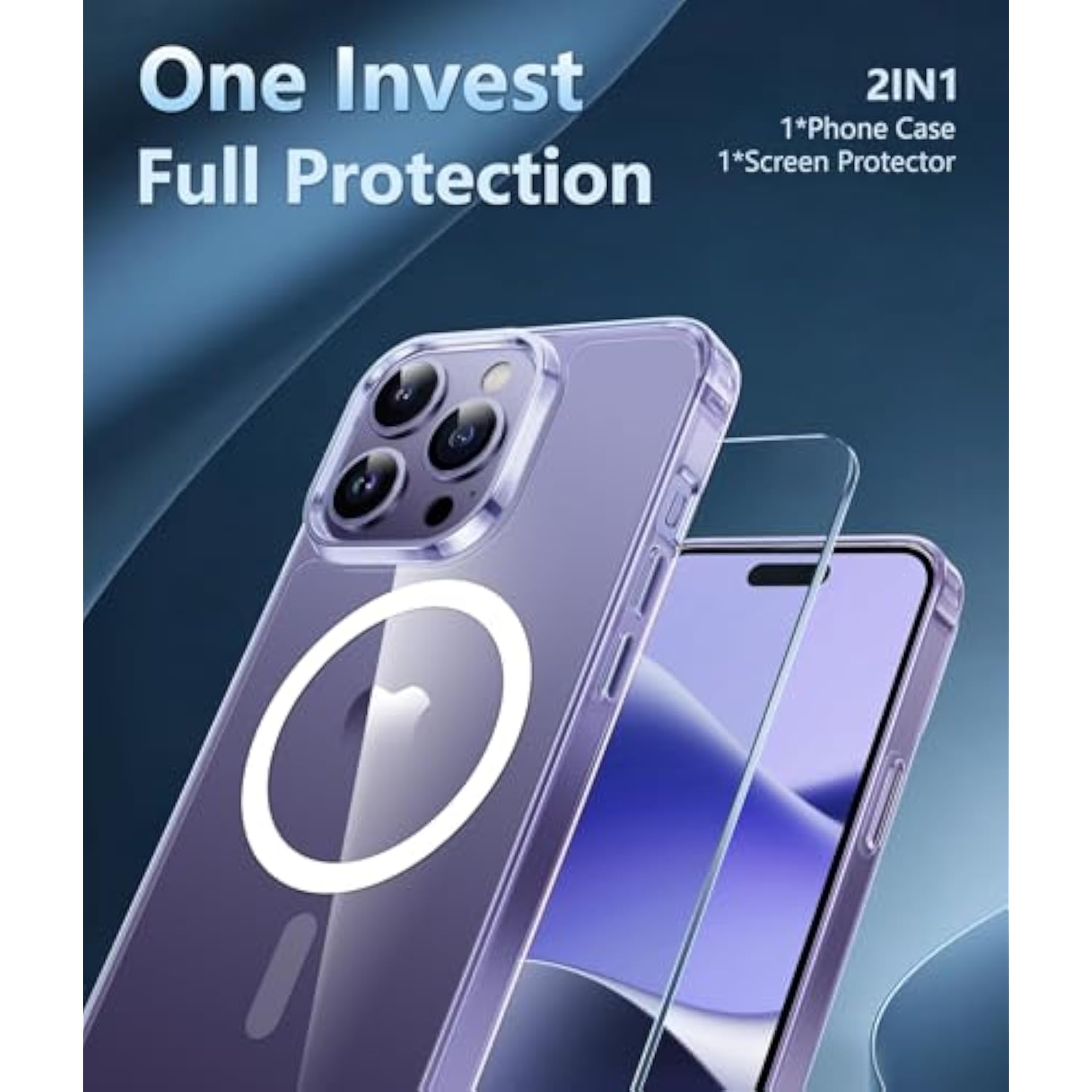 Clear Magnetic Slim Case for iPhone 13/14 Pro Shockproof TPU
