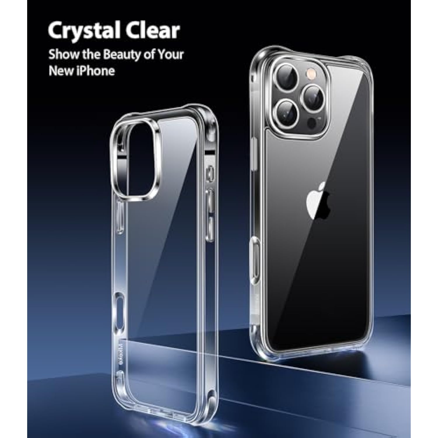 iPhone 16 Pro Clear Case, Not-Yellowing, Military-Grade Drop Protection, Shockproof