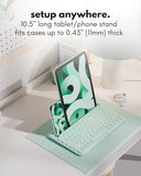 Bluetooth Keyboard For Tablet | Wireless Keyboard For Ipad Mini/Air/Mini, Iphone (Multi-Device, Built-In Stand, Rechargeable) Easy To Use And Cute Portable - Mint Green