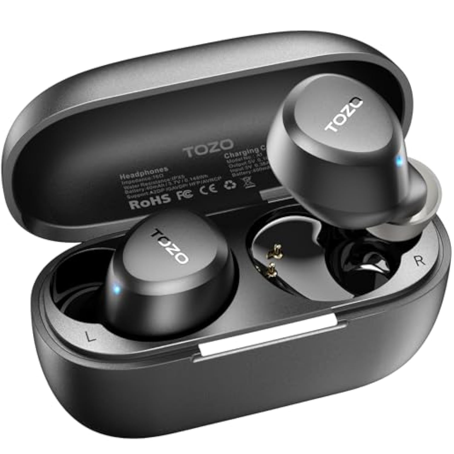 A1 Mini Wireless Earbuds Bluetooth 5.3, IPX5 Waterproof, with Mic - Black
