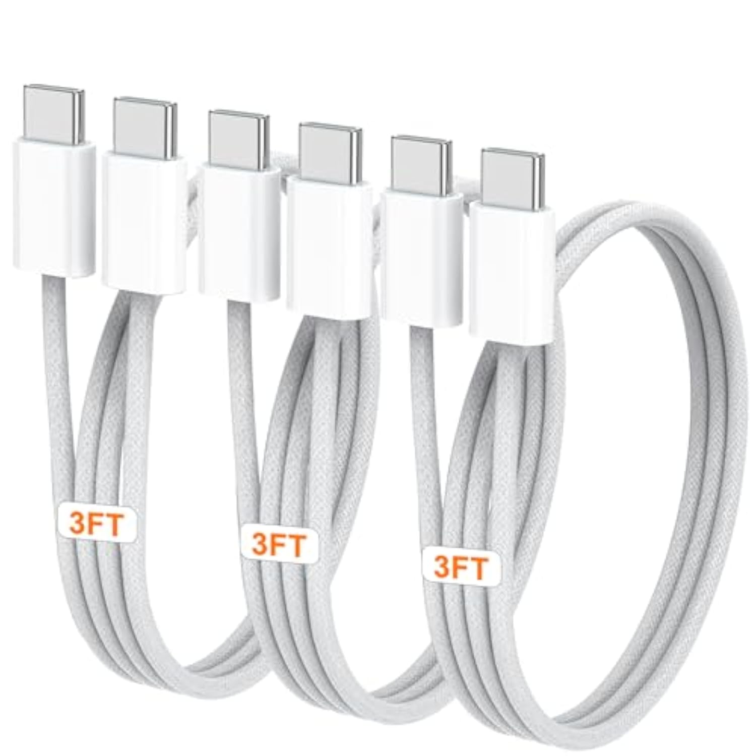 Usb C Cable, (3Ft, 3Pack) Usb C To Usb C Charging Cable, 60W/3A Fast Type C Ny