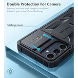 Rugged Military Grade Case with Kickstand for Samsung Galaxy A16 5G Black