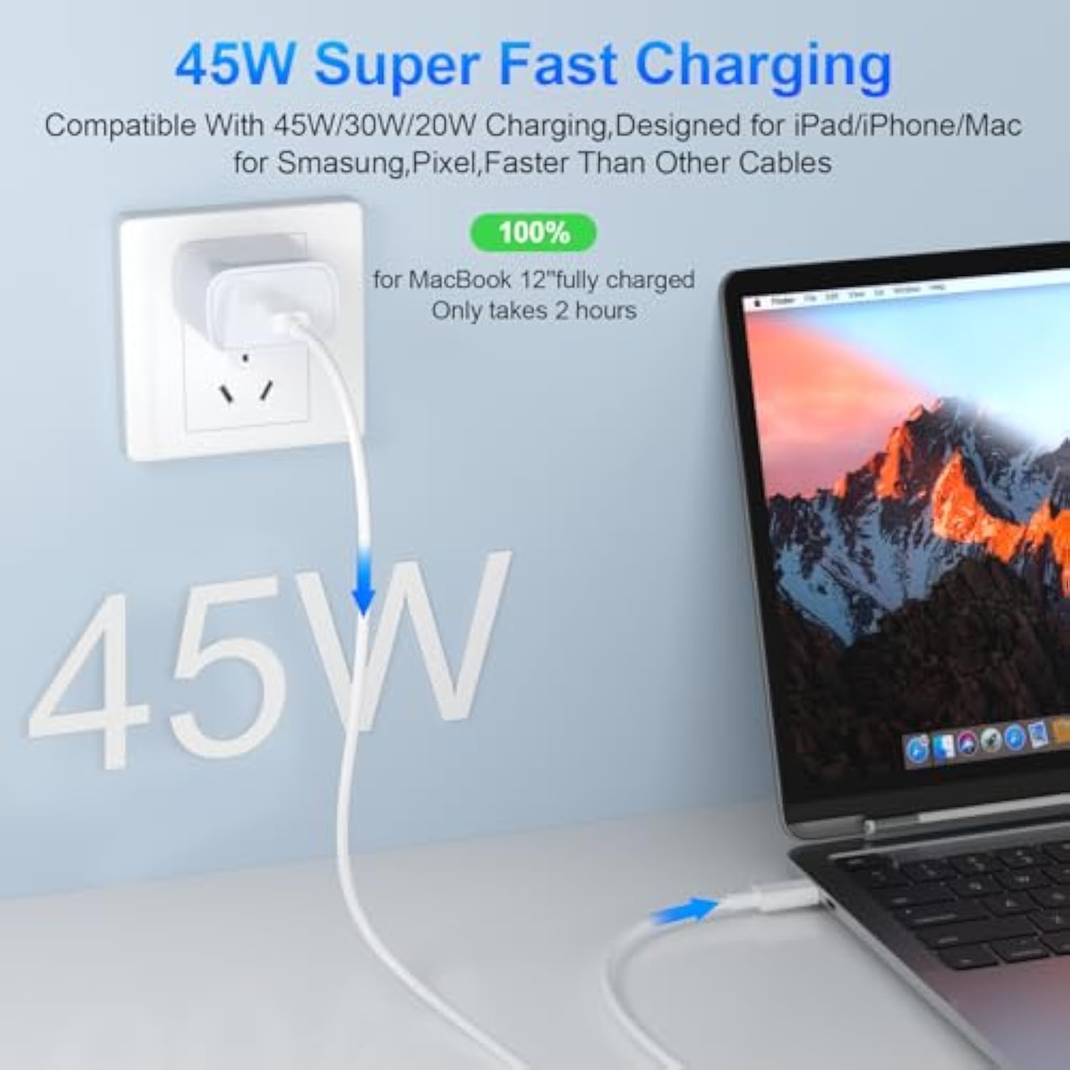 2Pack 6Ft For Google Pixel Charger Cable Usb C To C Fast Charging Cable Pd 45W For Pixel 10 9 Pro Xl 9A Fold 8A 8 Pro 7A,Type C Charger Cord For Iphone 16 17 Pro Max Samsung S25 S24 Ultra A16,White