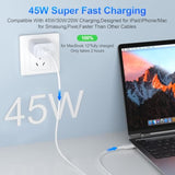2Pack 6Ft For Google Pixel Charger Cable Usb C To C Fast Charging Cable Pd 45W For Pixel 10 9 Pro Xl 9A Fold 8A 8 Pro 7A,Type C Charger Cord For Iphone 16 17 Pro Max Samsung S25 S24 Ultra A16,White
