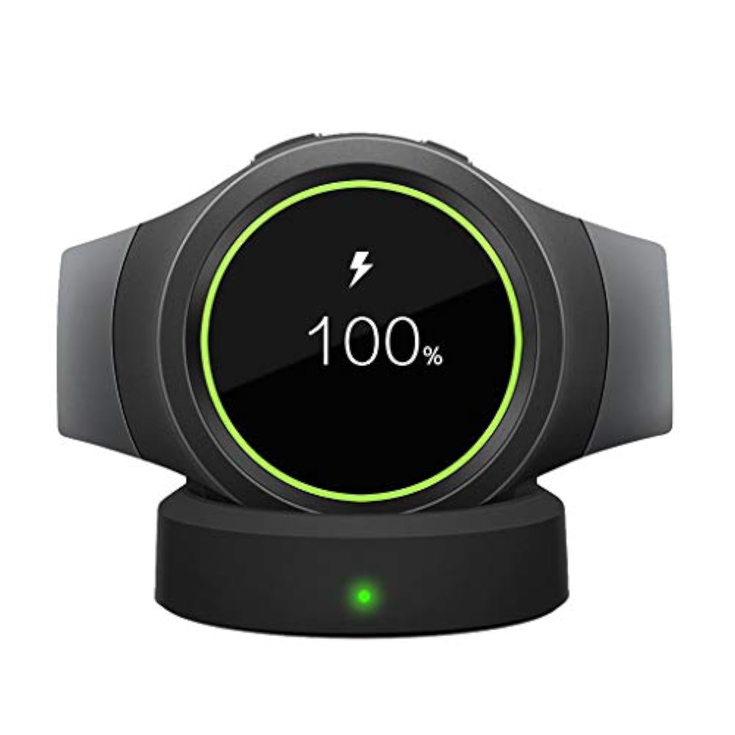 Compatible For Samsung Gear S2 Charger, Charging Cradle Dock For Gear S2, Gear S2 Classic Smart Watch (Black)