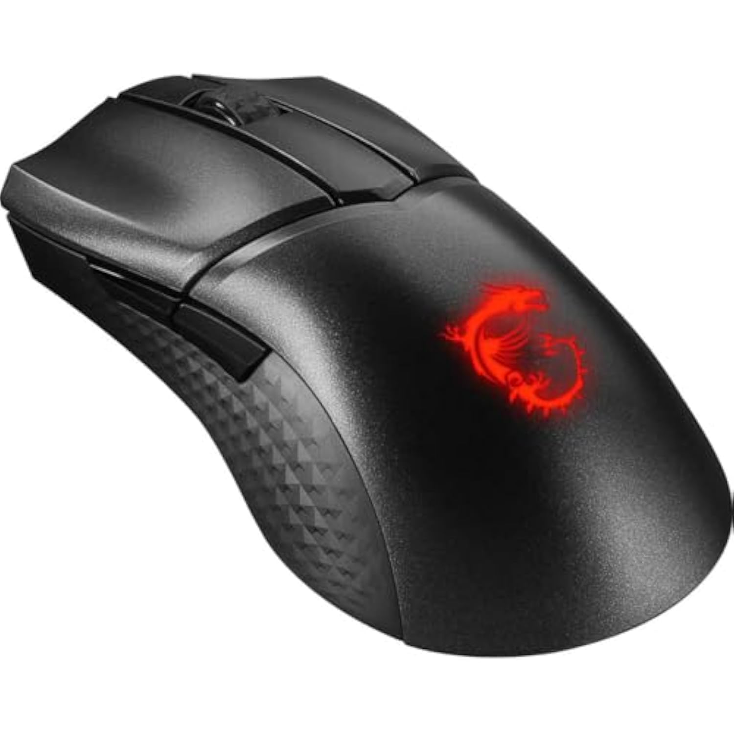MSI Clutch GM31 Lightweight Wireless Ergonomic Gaming Mouse & Charging Dock, 12K DPI Optical Sensor, 60M Omron Switches, Fast-Charging 110Hr Battery, RGB Mystic Light, 5 Programmable Buttons, PC/Mac