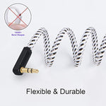 CableCreation 2-Pack 3.5mm Audio Cable 3FT/0.9m, 90 Degree Stereo Jack 3.5mm Aux Cable for Headphone, Phone, 2018 Mac mini, Surface Dock, iPhones, Speaker, Tablets, Laptops, Car Stereo & More