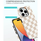 Compatible With Iphone 15 Pro Case [Compatible With Magsafe] -Shockproof Protective Slim Soft Tpu Cover Phone Case (Checkerboard, Iphone 15 Pro 6.1")
