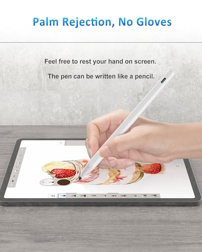 Stylus Pen for iPad (2018-2026), Fast Charging & Palm Rejection Pencil for Apple iPad A16 11th/10th-6th Generation, Pro 1113 M4/12.9 inch, Air 11/13