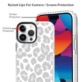 Magnetic For Iphone 15 Pro Max Case Light Gray Leopard Print Pattern [Compatible With Magsafe] Wireless Charge Slim Shockproof Case For Iphone 15 Pro Max Phone Case, Gray Leopard (6.7")