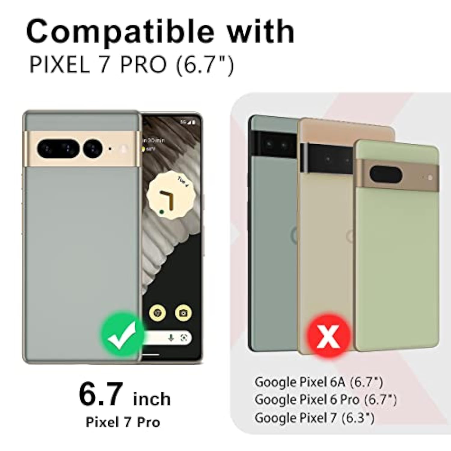 Google Pixel 7 Pro Marble Pattern 3 in 1 Heavy Duty Shockproof Case
