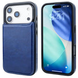 iPhone 17 Pro Wallet Case with Credit Card Holder, Blue