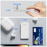 17W Extra Slim Portable Wall Charger 2-Port Usb-A Wall Charger Convenient Travel Accessories Compatible With Ipad Iphone Samsung Galaxy Switch, Etc.(White)