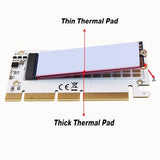 Nvme M.2(M Key) Ssd To Pcie X4/X8/X16 Expansion Card With Rgb Light Aluminum Heat Sink Ssd Apdapter