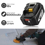 4Pack 6.0Ah 18V Replacement For 18V Battery Lithium Compatible With 18 Volt Battery Bl1860B Bl1860 Bl1850B Bl1850 Bl1840 Bl1830B Bl1830 Bl1815 Compatible With Battery 18V Cordless Power Tools (White)