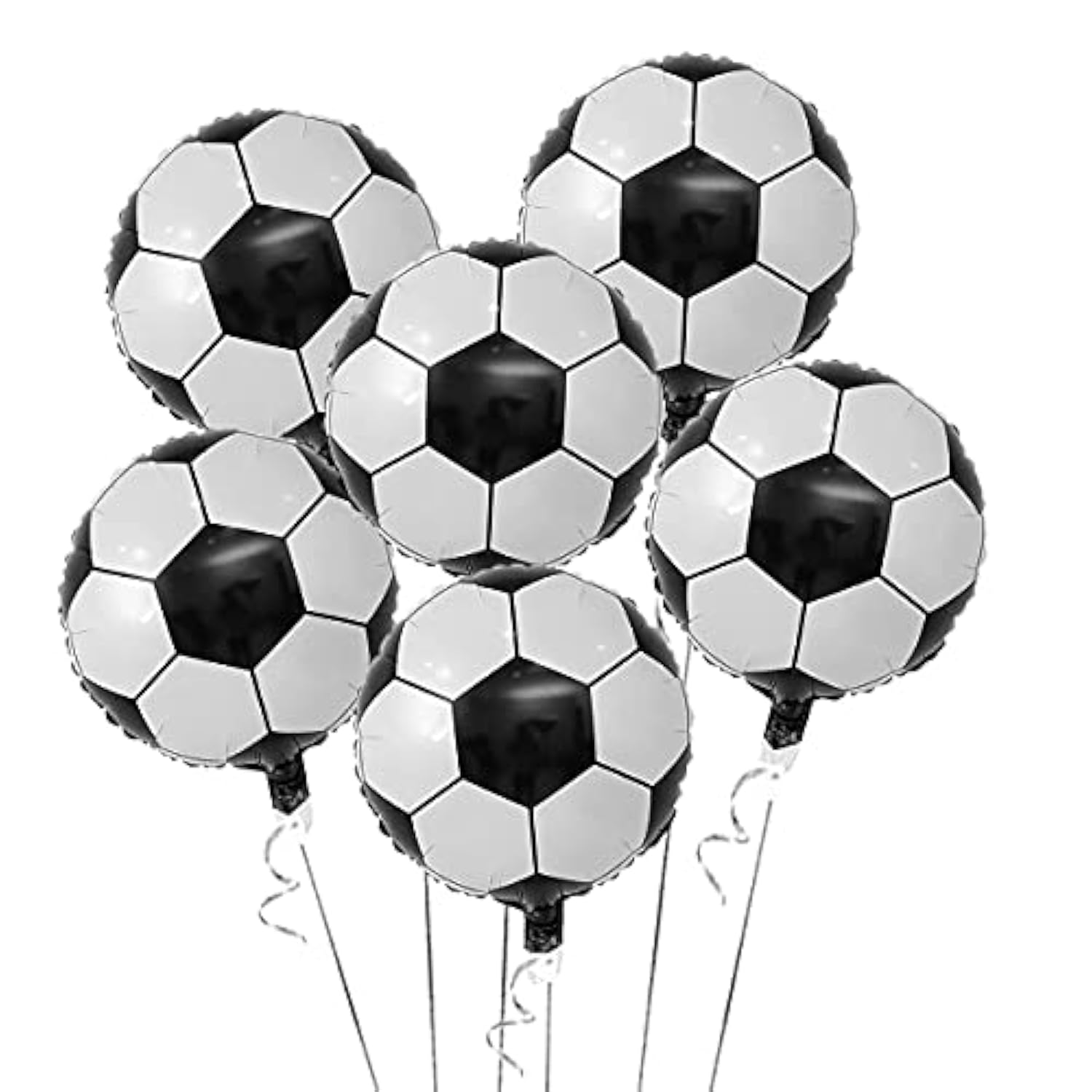 Soccer Party Balloons Set: Trophy & Foil Balloons (7 Pcs)