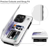 For Iphone 16 Pro Wallet Case - Flip Folio Leather Kickstand - Fashionable Flower Designs - Credit Card Holder - Protective Phone Cover For Women And Girls - 6.3" - Blooming Purple Flower