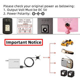 4-in-1 Power Plug USB 2.0 Type-A Male to DC 5V 5.5x2.1mm 4.0x1.7mm Mono 3.5mm 2.5mm Barrel Connector Charge Cable 150CM