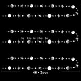 Silver Star Garland Decorations Twinkle Little Star Birthday Baby Shower Graduation Party Decor Christmas New Year Eve Banner Moon Stars Starry Night Ramadan Celestial Theme Backdrop