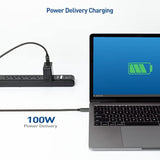 Cable Matters Braided Long USB C Cable 10 ft with Fast Charging, Up to [100W Charging, 480Mbps Data Transfer], No Video Support, Black, USB C Charger Cable Compatible with MacBook Pro, PS5 Controller