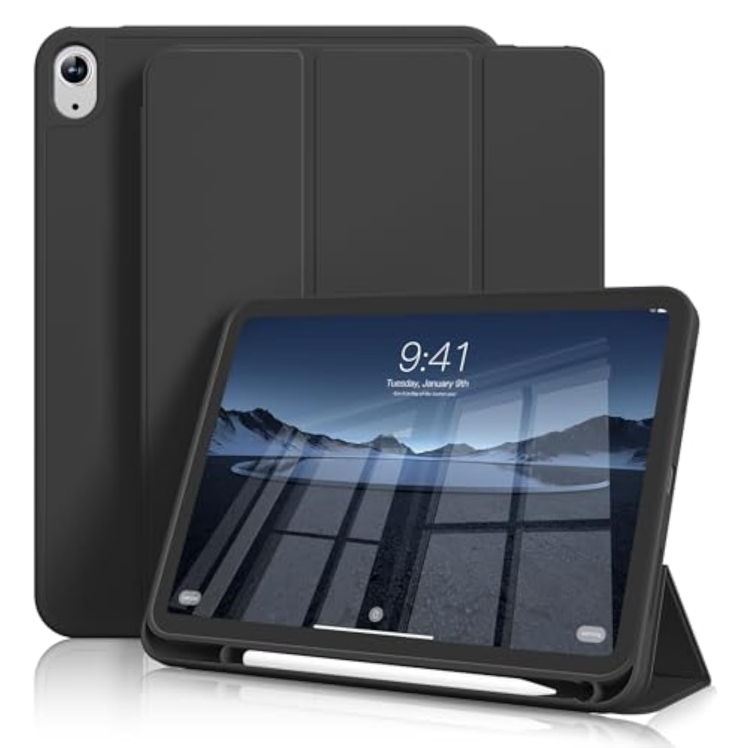 New Ipad 10Th Generation Case 10.9 Inch 2022 With Pencil Holder, Smart Slim Tr