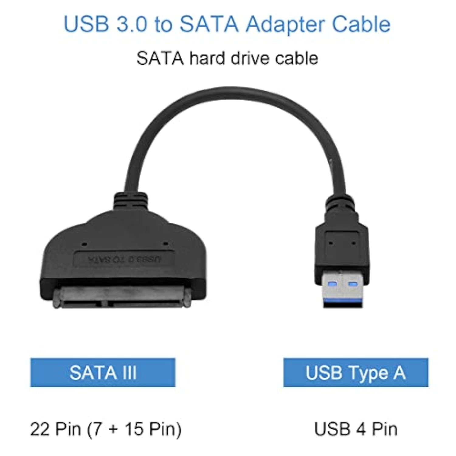 Sata To Usb Adapter Cable For 2.5" Hdd Ssd, Usb 3.0 To Sata Iii Hard Driver Co