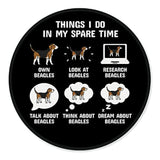 Things I Do In My Spare Time With A Beagle Mouse Pad 7.9 X 7.9 Inch,Funny Dog Non-Slip Rubber Base Mousepads For Home Office College Dorm Desk Decor,Gifts For Beagle Mon Dog Lovers Girls