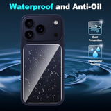 For Iphone 17 Pro 6.3 Inch Screen Protector,[2+1+2 Pack] Front Screen Protector+Camera Lens Protector+Back Screen Protector,9H,Tempered Glass,Anti-Scratch,Ultra Hd,Full Coverage