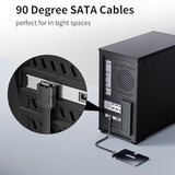 Sata Cable Iii Right Angle & Straight, 2-Pack Sata Data Cables 90 Degree + Sat