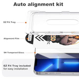 Compatible With Iphone 13 Pro Max Screen Protector With Auto-Alignment Install Kit [Full Edge Coverage] Shatterproof Tempered Glass Screen Protector For Iphone 13 Pro Max 6.7" [2 Pack]