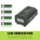 40V 6.5Ah Battery Fit For Ryobi 40V Battery, 6500Mah Replacement Battery Compatible With Ryobi 40V Tools Lithium Battery Op40601 Op40602 Op4050 Op40501 Op4040 Op40401 Op4030 Op40301 Op4026
