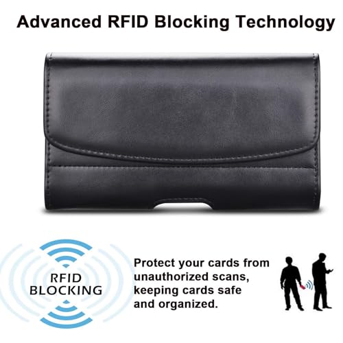 Phone Holster for  Galaxy S26 Ultra [Built-in Card Slot],Phone Belt Case,Belt Loop,Belt Clip,Magnetic Closure Galaxy S26 Leather Horizontal