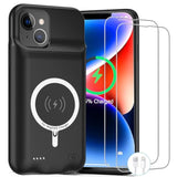 Battery Case For Iphone 14, Upgraded 10000Mah Rechargeable Portable Charging Case With Wireless Charging Compatible For Iphone 14 (6.1 Inch) With Carplay Extended Battery Pack Charger Case (Black)