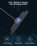 Magnetic Charging Cable for Nintendo Switch 2, Fast USB Charger Cord Accesories Nylon Braided High-Speed Replacement Accessory