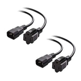 Cable Matters 2-Pack Computer Equipment to PDU Power Cord 3 ft, Power Cable (IEC C14 to NEMA 5-15R)