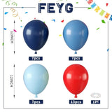 Red And Blue Balloons,12 Inch Navy Blue Macaron Blue And Dark Blue With Matte Red Balloons,For Birthday Wedding Baby Shower Theme Party Decorations