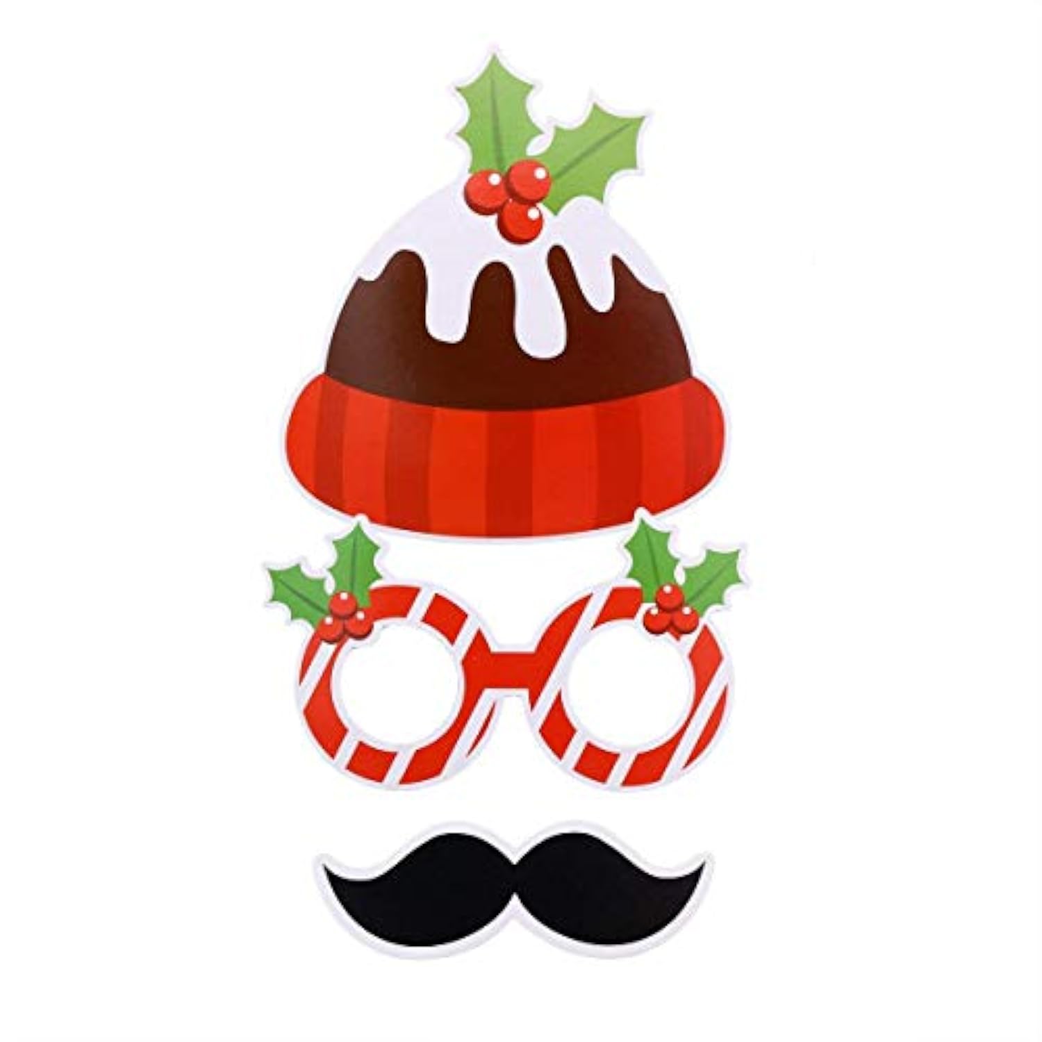 Christmas Photo Booth Props 32Pcs?Upgraded Version?, Merry Christmas Party Pose Sign, Red And Green Christmas Party Supplies Decorations For Kids Adults