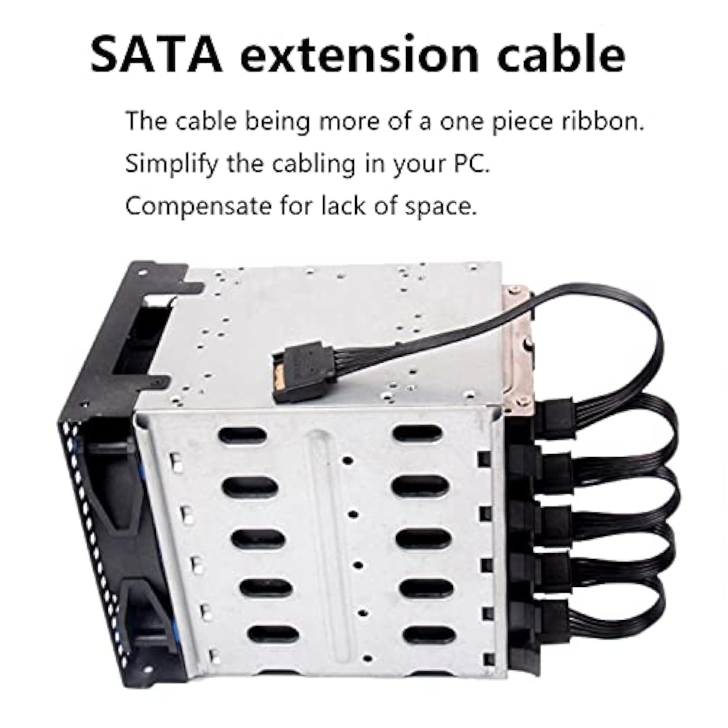 15Pin Sata Male To 5 Sata Female Power Splitter Adapter Cable Extension Y-Cabl